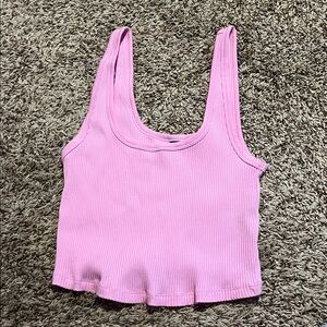 Old Navy Pink Ribbed Crop Top